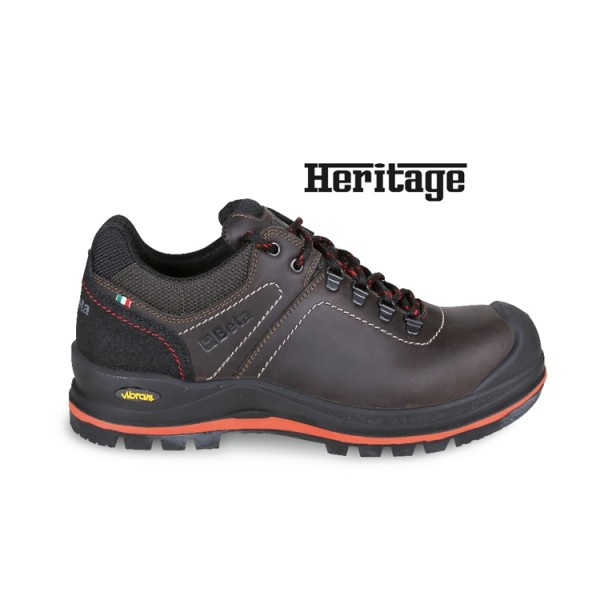 Zapatillas Beta 7293Hm de piel de plena flor engrasada, repelentes al agua y con suela exterior de caucho VIBRAM® duradera.