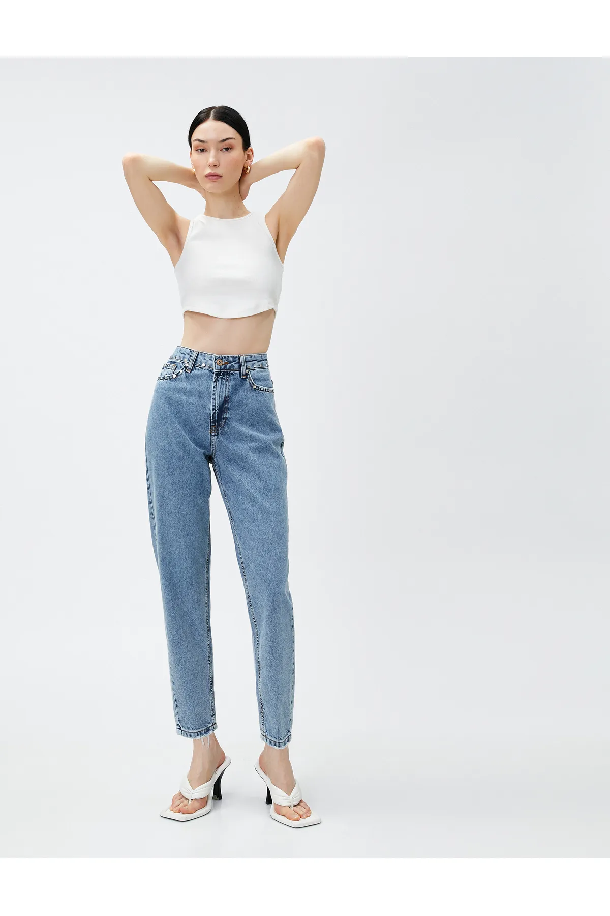 Koton  Jeans mit hoher Taille und kurzem Bein – Lucy Jean