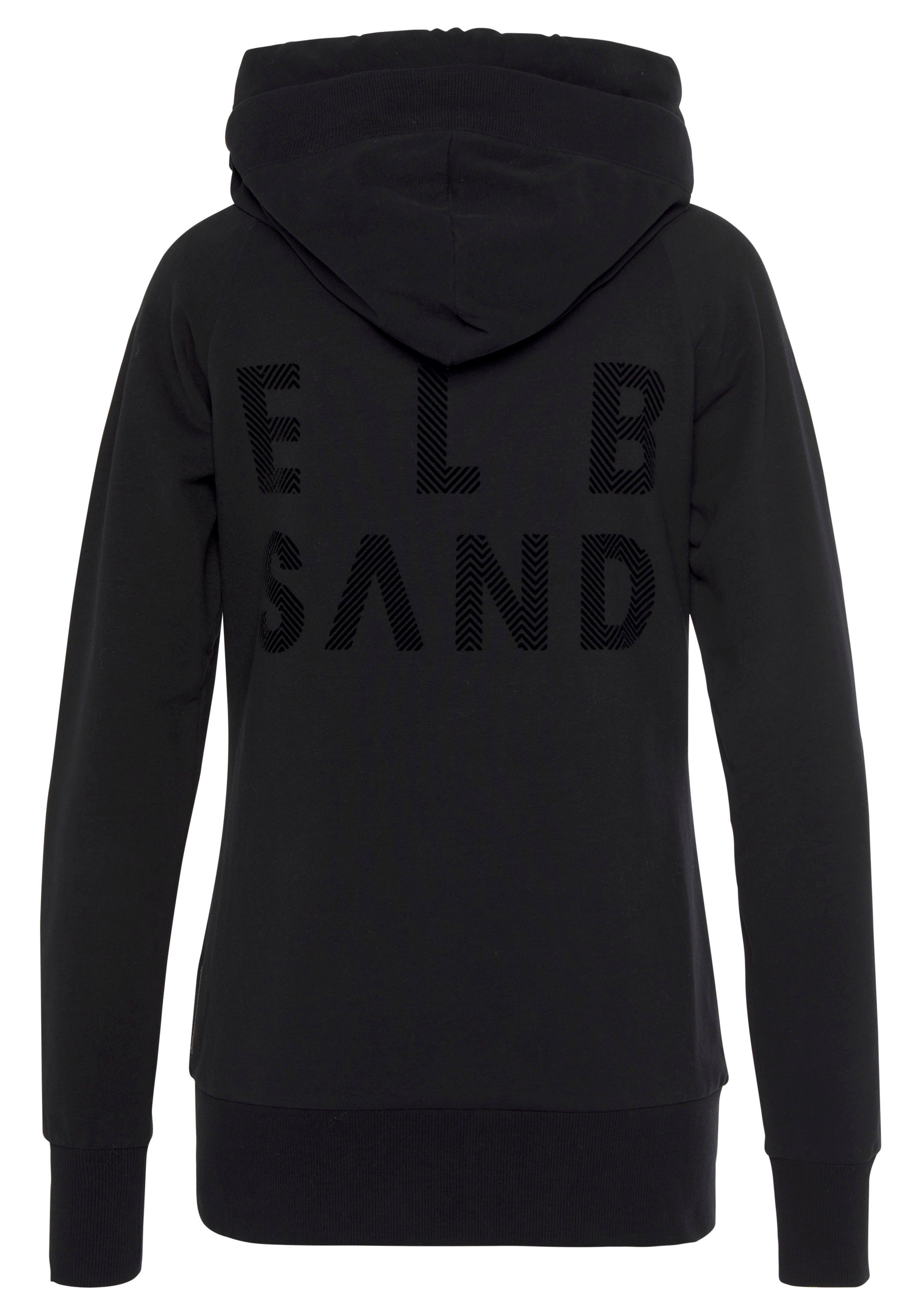 Elbsand Kapuzensweatjacke Kria mit Logodruck hinten