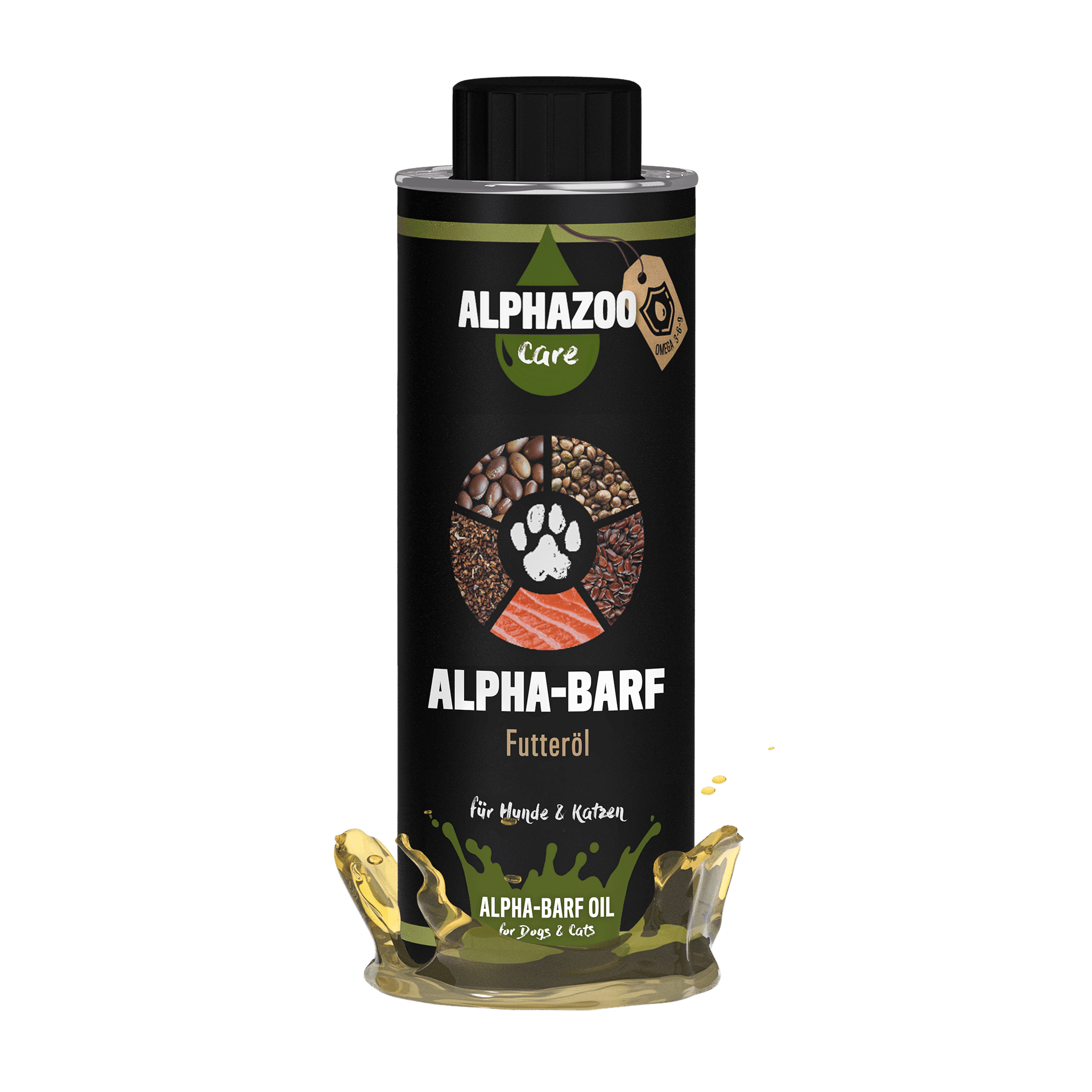 ALPHAZOO Ergänzungsfutter & Aufzucht ALPHAZOO Alpha-Barf Futteröl für Hunde und Katzen 250 ml