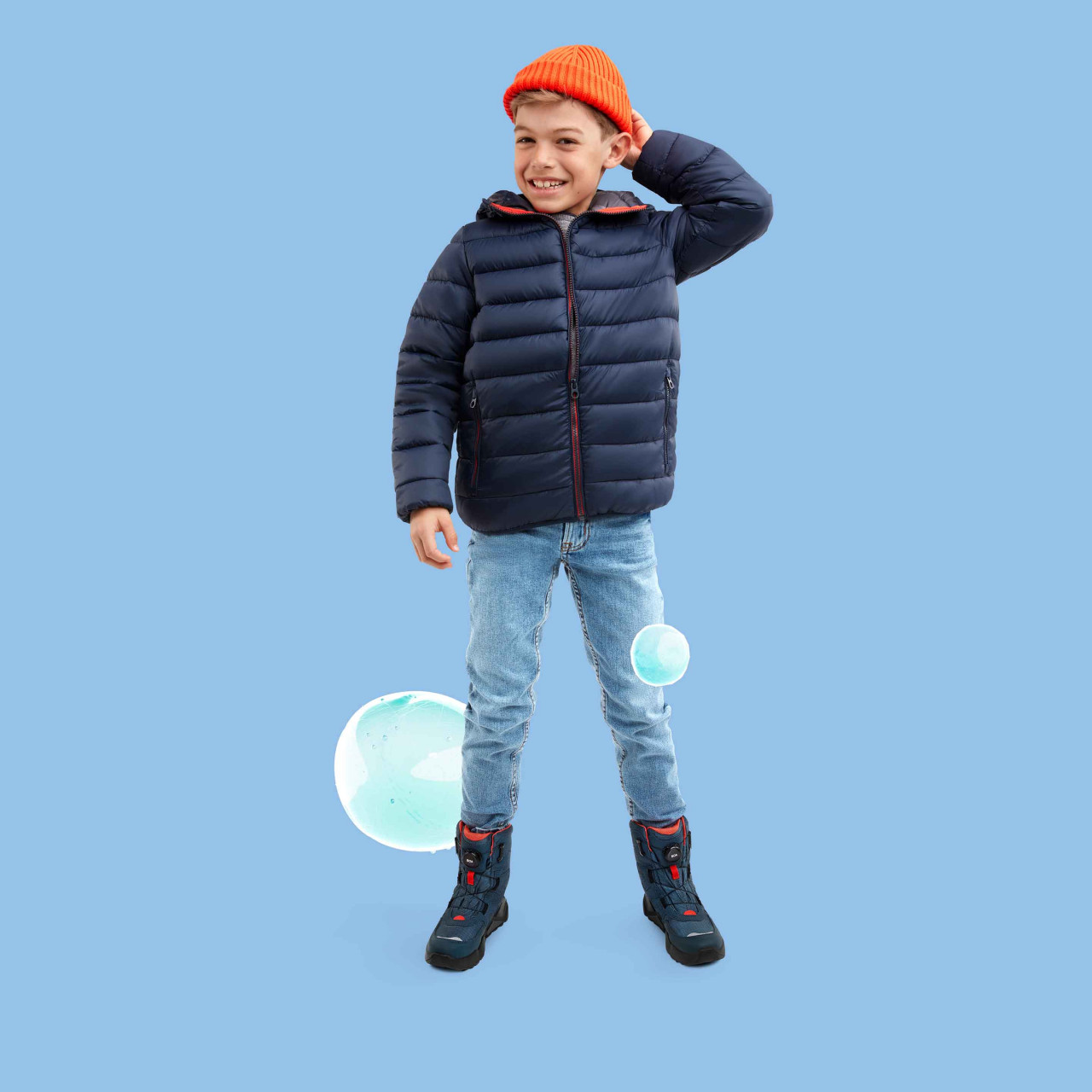 ROCKET - Blau/Orange Stiefel mit BOA® Drehverschluss