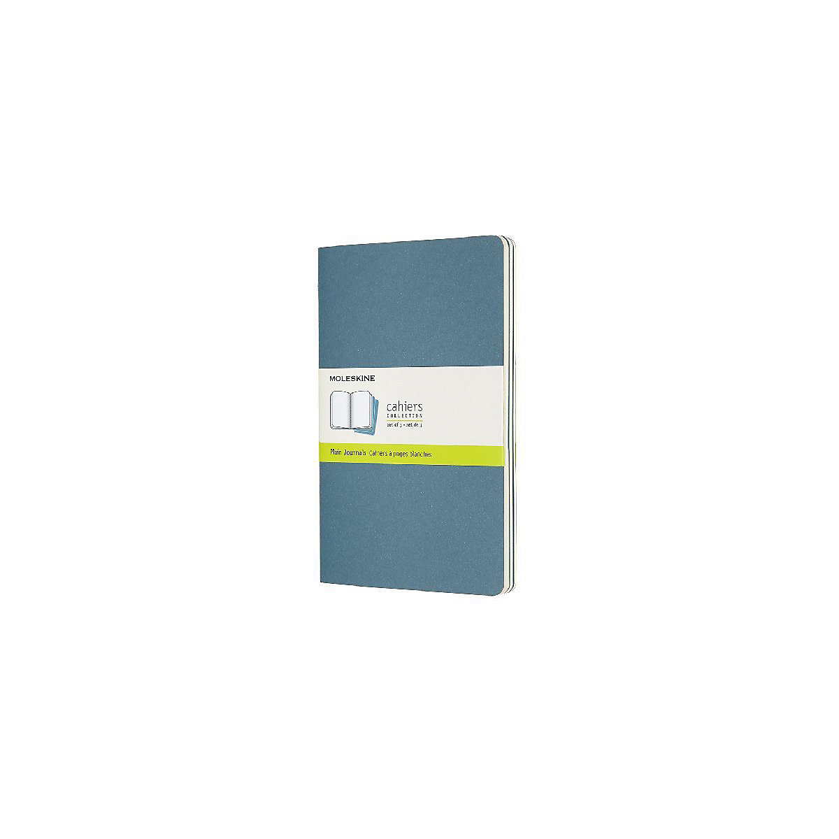 Moleskine Cahier Notizhefte Blanko, Large, A5, Kartoneinband, 3er Set, Lebhaftes Blau