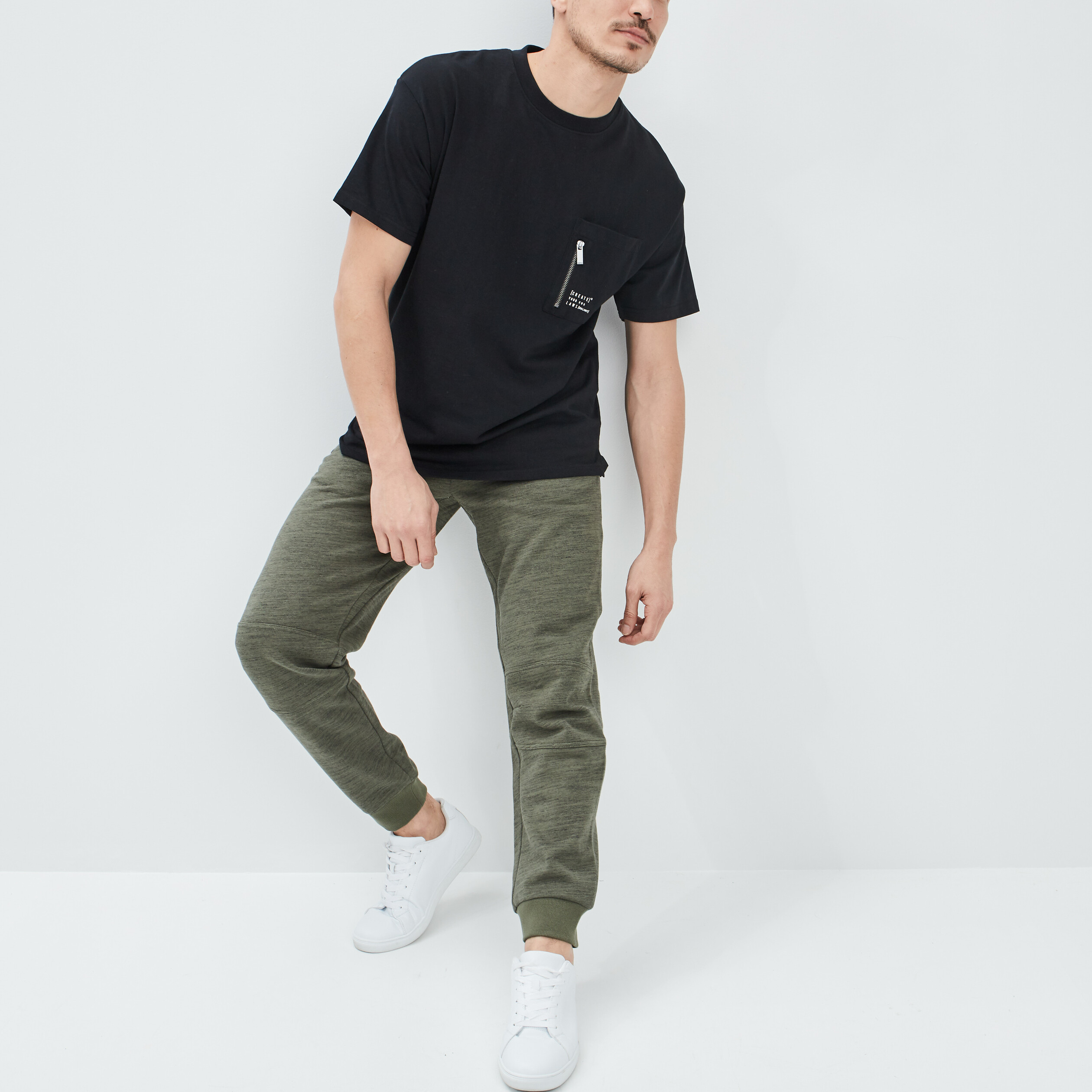 T-shirt manches courtes noir homme | La Halle