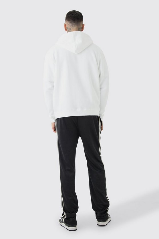 Tall Basic Hoodie in Weiß mit Reißverschluss