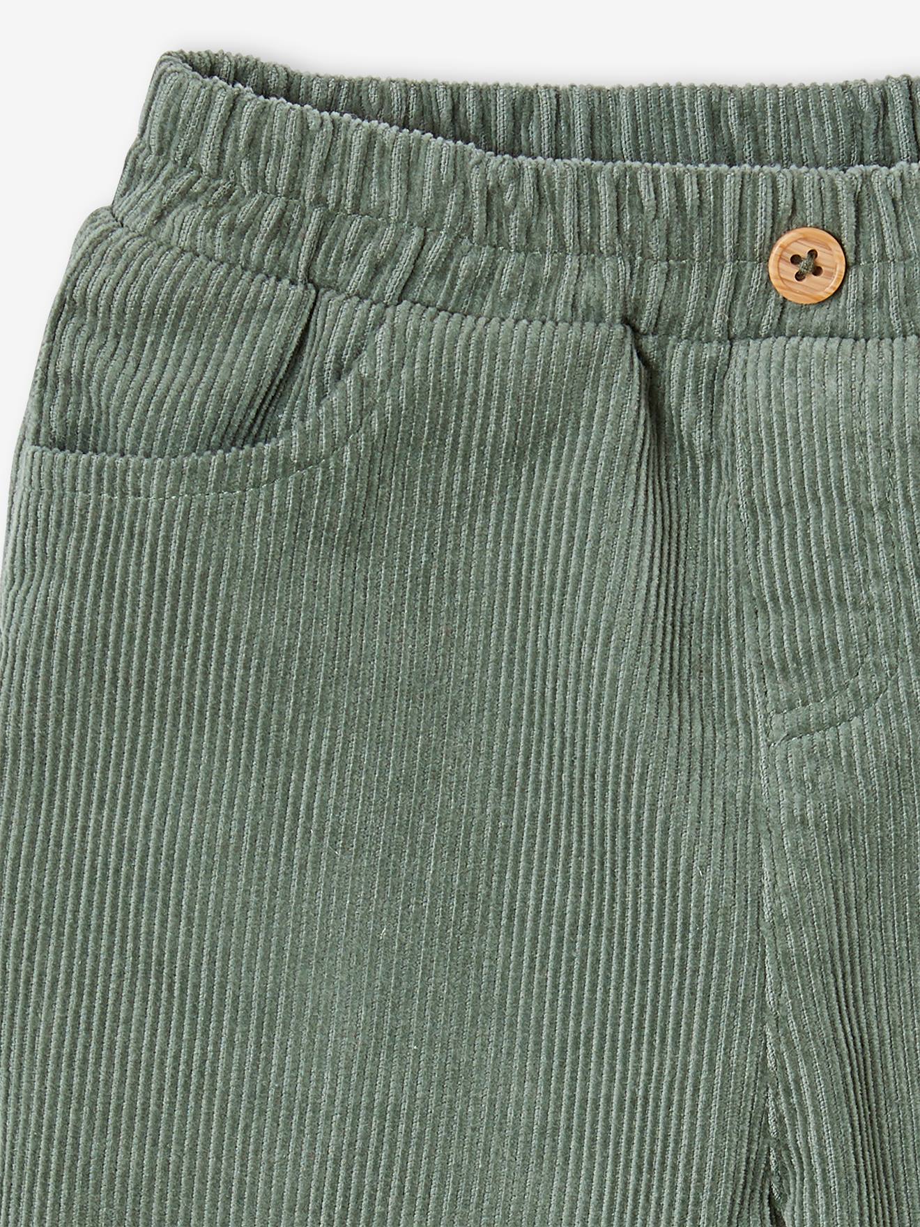 Vertbaudet Baby Cordhose mit Schlupfbund - graublau