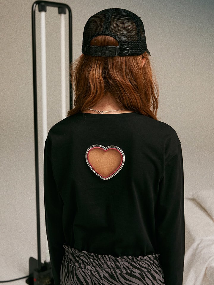 Sisley Longsleeve in Schwarz günstig kaufen