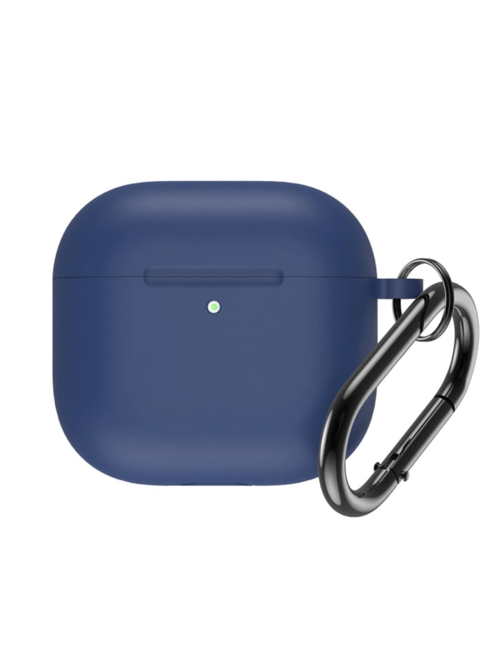 COFI 1453 Silikonhülle kompatibelAirpods 4Karabinerhaken Blau in Navyblau günstig kaufen onesize