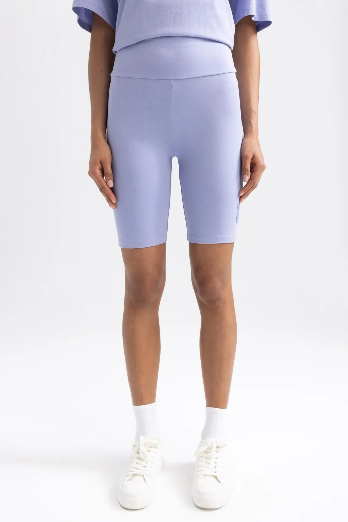 DeFacto  Fit Biker Sports bedruckte Athleten-Leggings aus gekämmter Baumwolle mit hoher Taille A7110ax23hs