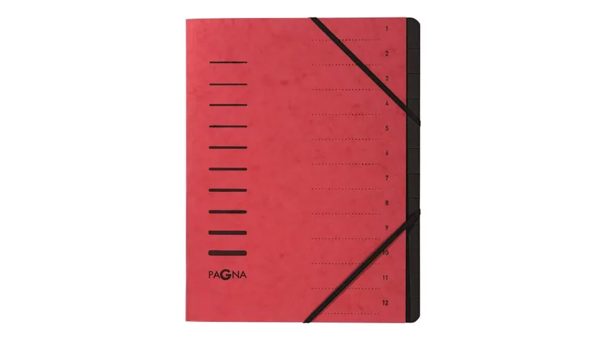PAGNA Ordnungsmappe 12-tlg. rot rot