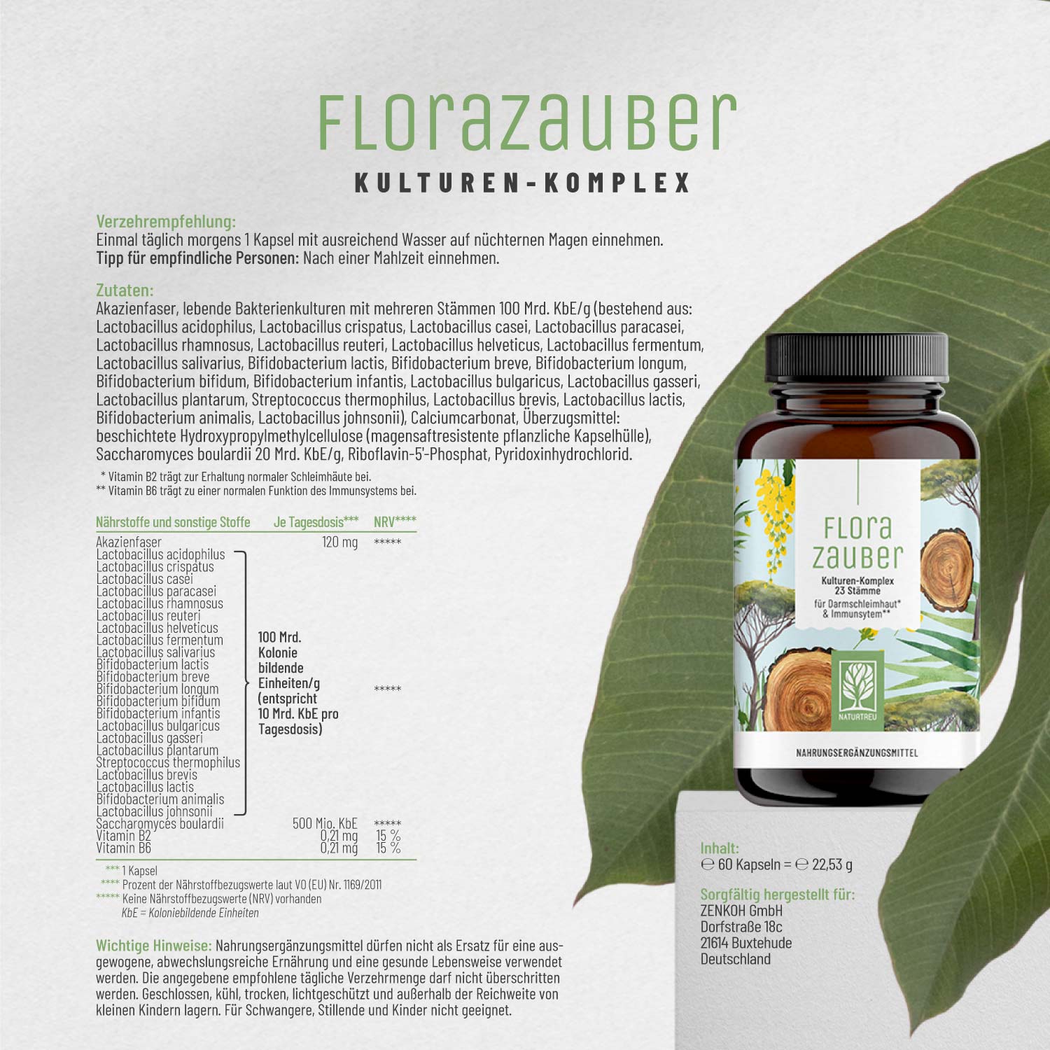 Kulturen-Komplex für den Darm* - Florazauber - NATURTREU®