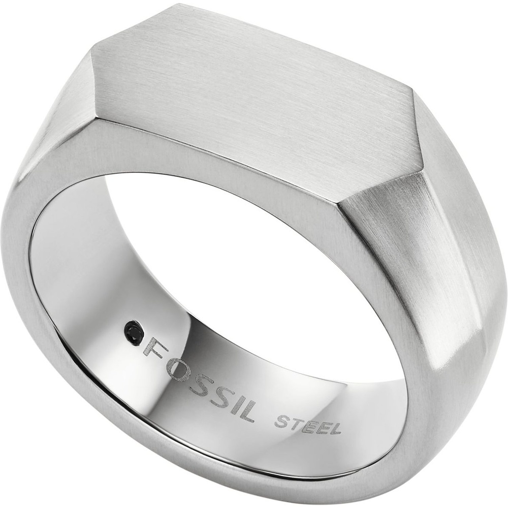Fossil Bague pour hommes Acier inoxydable argent Bague