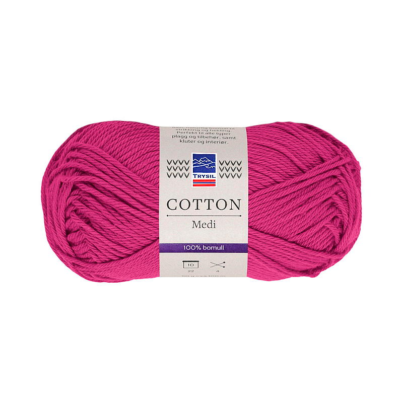 Cotton medi garn pink