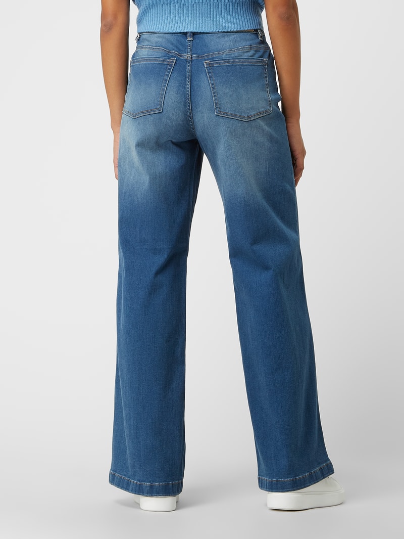 Wide Leg Jeans mit Stretch-Anteil in blau