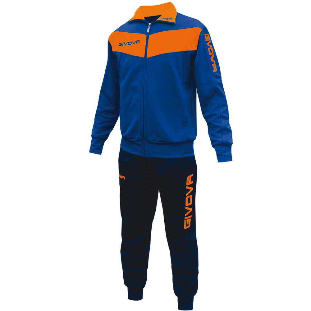 Givova Tuta Visa Trainingsanzug blau/neonorange