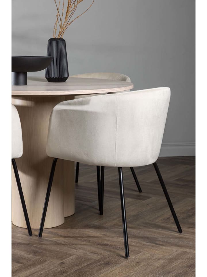 ebuy24 Essgruppe Olivia 14 (5-teilig) Whitewash 110 x 110 cm günstig kaufen onesize