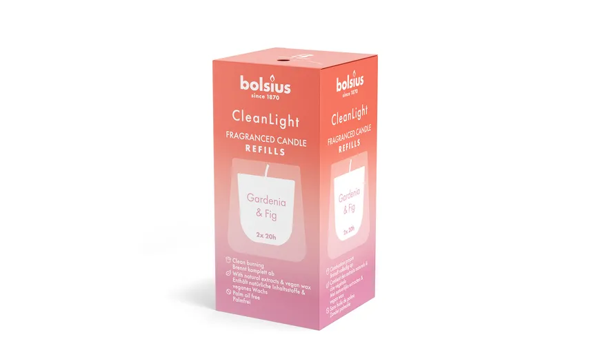 bolsius Cleanlight Duftnachfüller 2er Pack Gardenie & Feige
