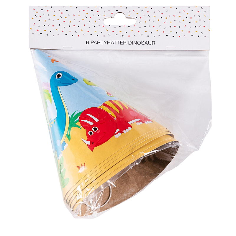 Giform Papirhatt 6 stk dinosaur