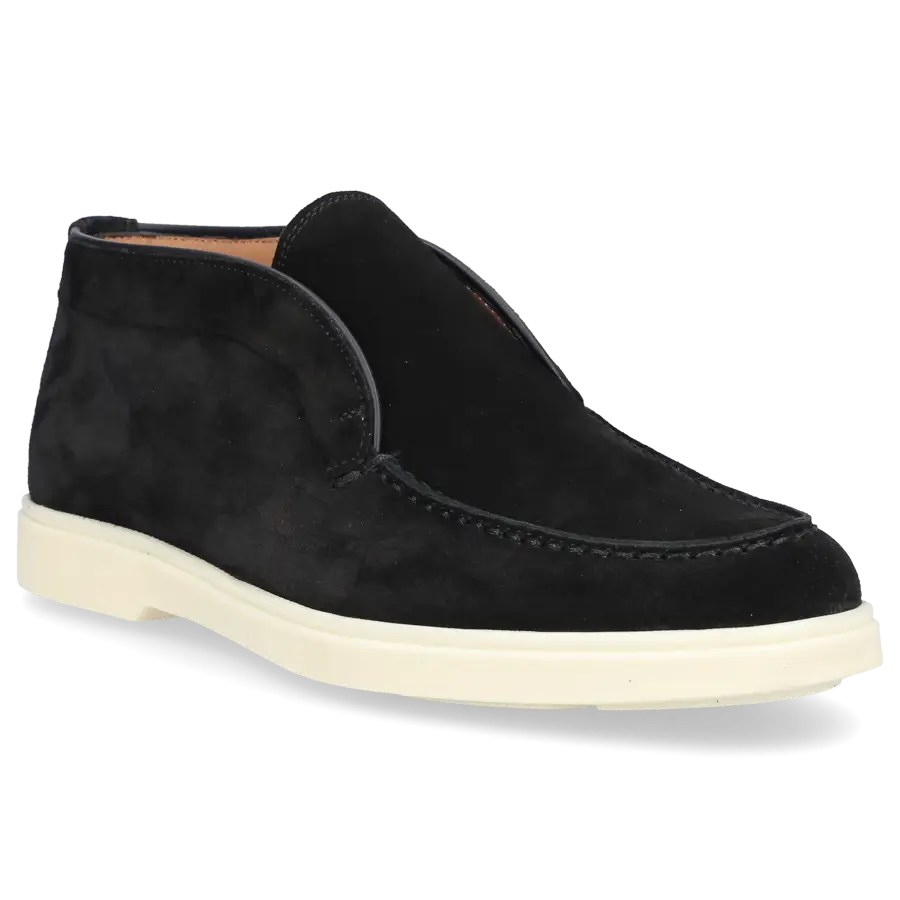Santoni - Stiefeletten DESERT BOOT Veloursleder - schwarz