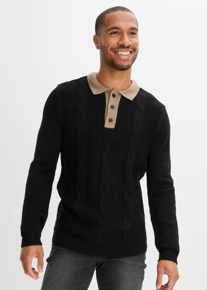 Pullover mit Polokragen