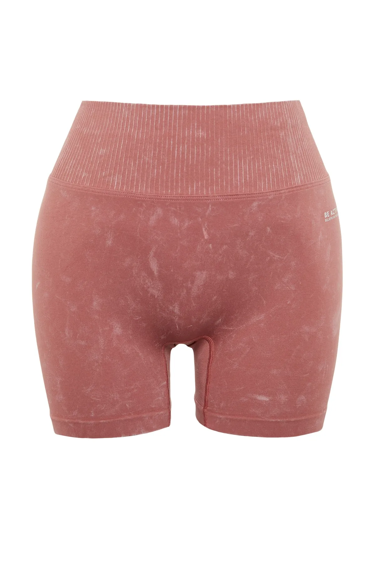 Trendyol Collection  Dusty Rose Seamless/Nahtlose Acid Wash Strick-Sportshorts/Kurze Leggings THMSS23TY00034