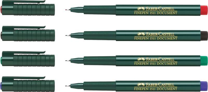 Faber-Castell Finepen Fineliner 0,4 mm Farbig sortiert 1511 10 Stück