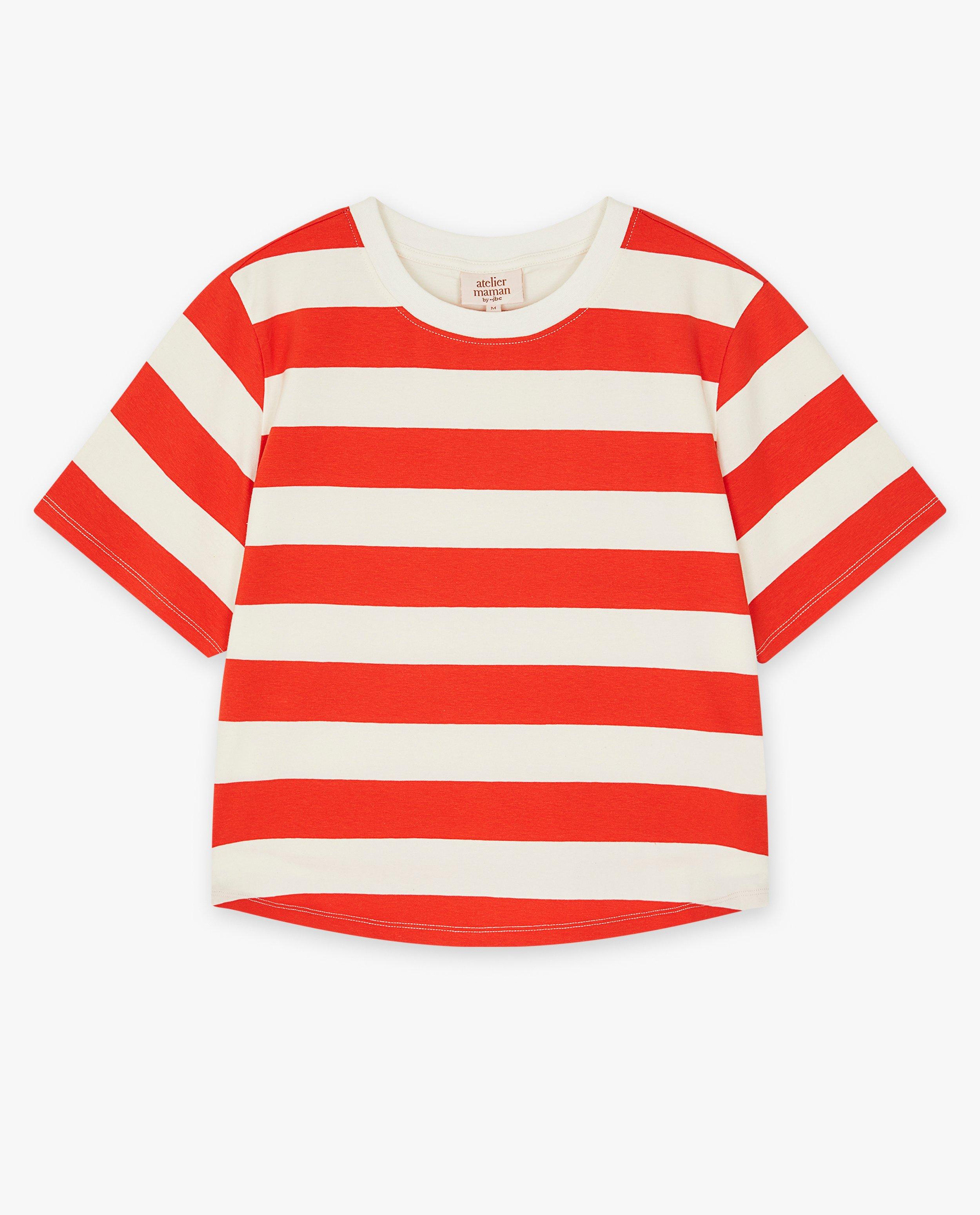Tricou maternitate cu dungi albe Atelier Maman