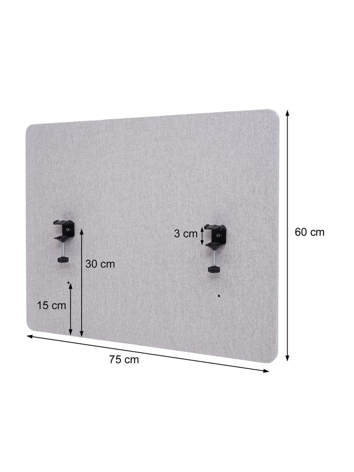 MCW Akustik-Tischtrennwand G75, 60x75cm grün günstig kaufen onesize