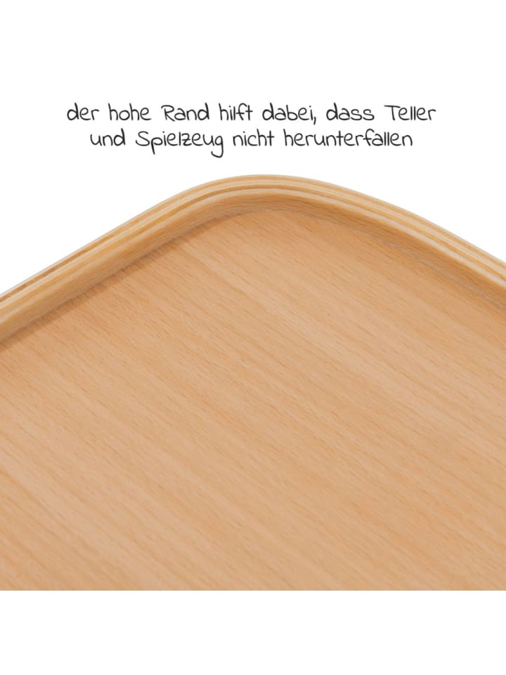 Hauck Hochstuhl Alpha Plus Move - mit Essbrett und Rollen in braun günstig kaufen onesize