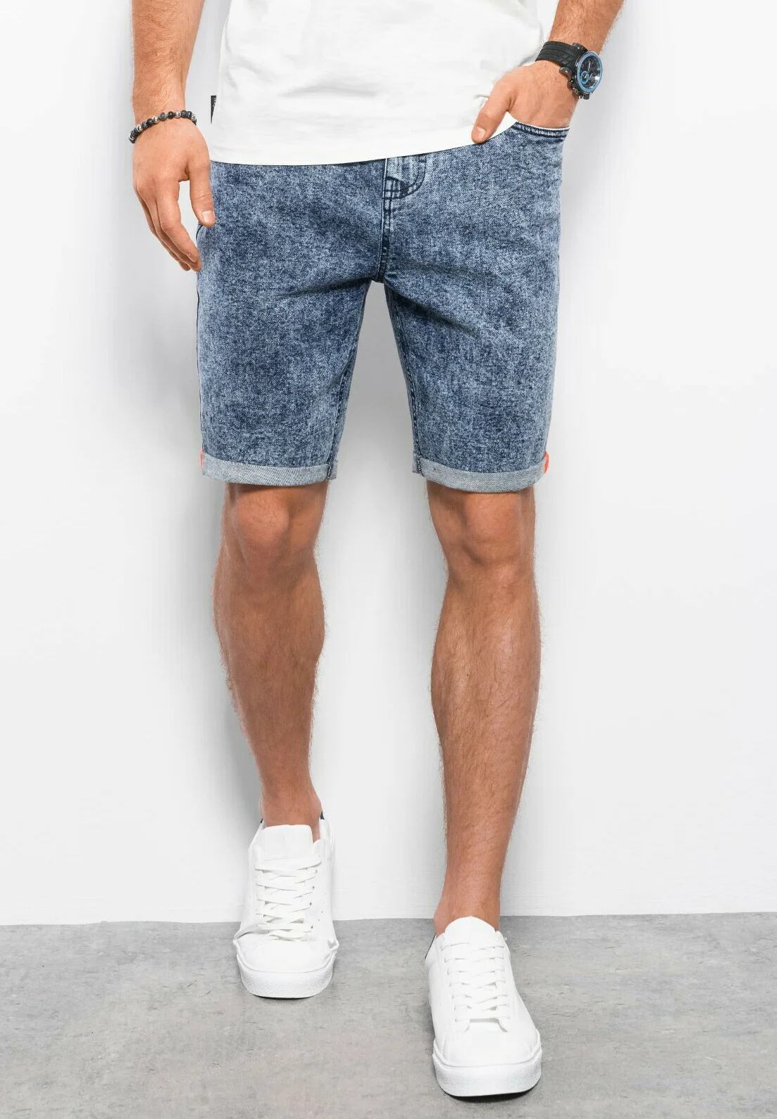 Pantalones cortos de mezclilla ombré