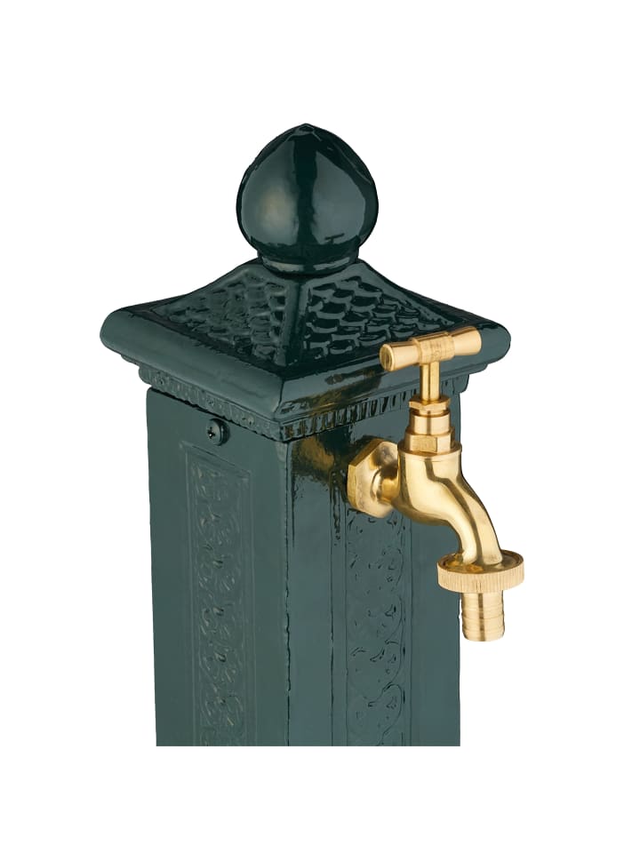 relaxdays Standbrunnen in Dunkelgrün - (B)14 x (H)47 x (T)18,5 cm günstig kaufen onesize