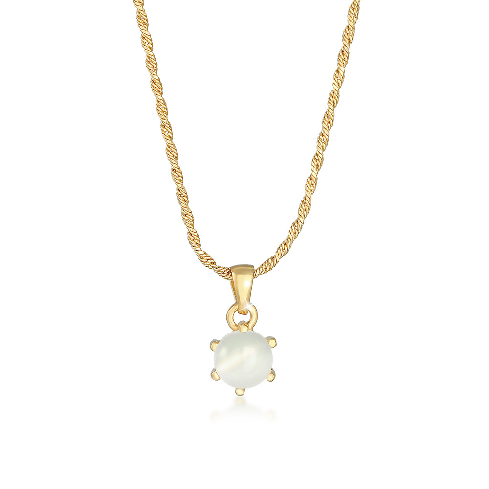 Elli PREMIUM Elli PREMIUM Collier Pendentif en pierre de lune pour dames Collier classique ave collier