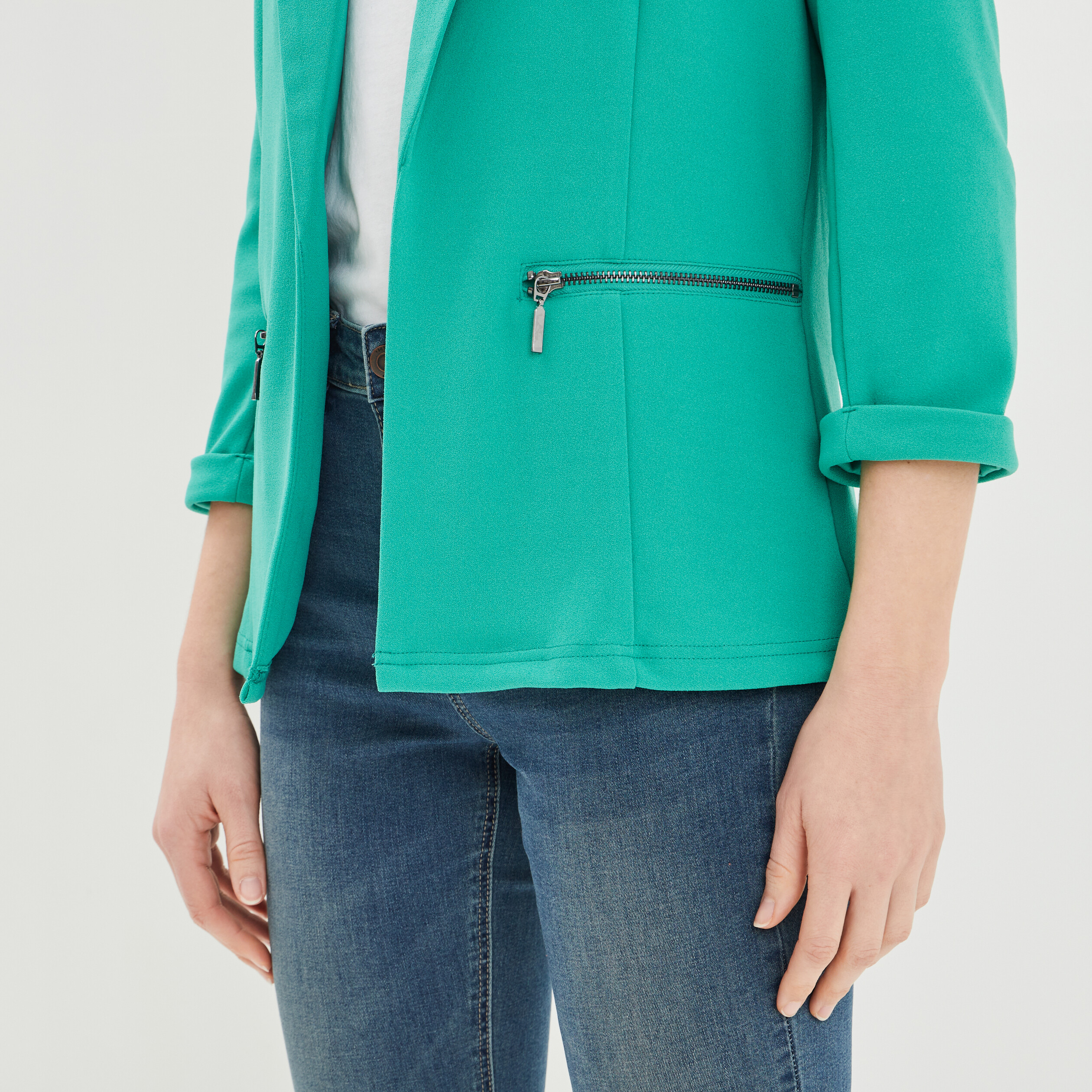 Veste blazer cintré vert menthe femme | La Halle