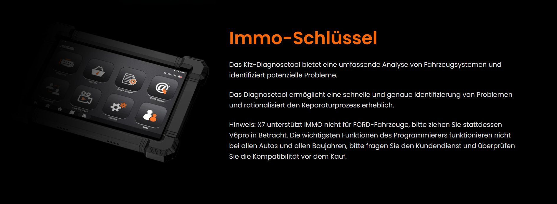 Brotos® Kfz-Diagnosegerät Auto-OBD2-Diagnose Tablet 980 Kfz-Bluetooth-Scan-Codeleser Kfz DIGITAL