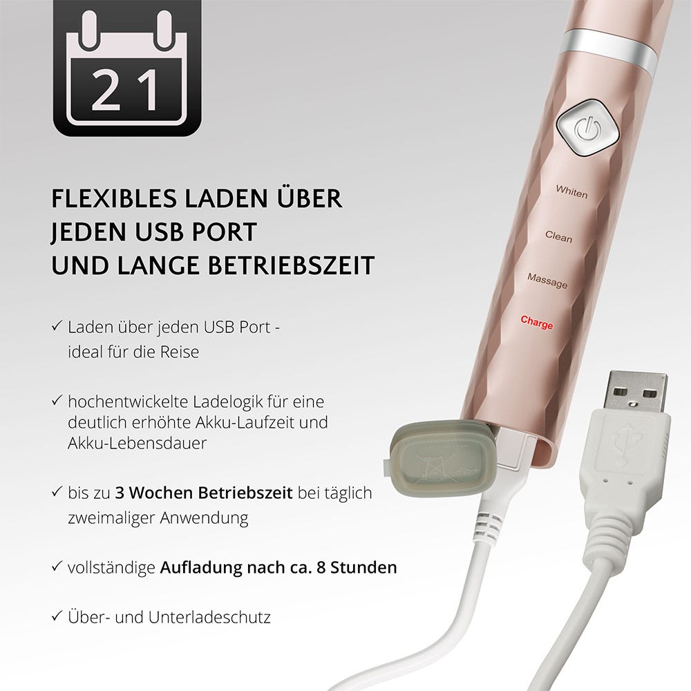 Ailoria Flash Travel Schallzahnbürste Rosegold