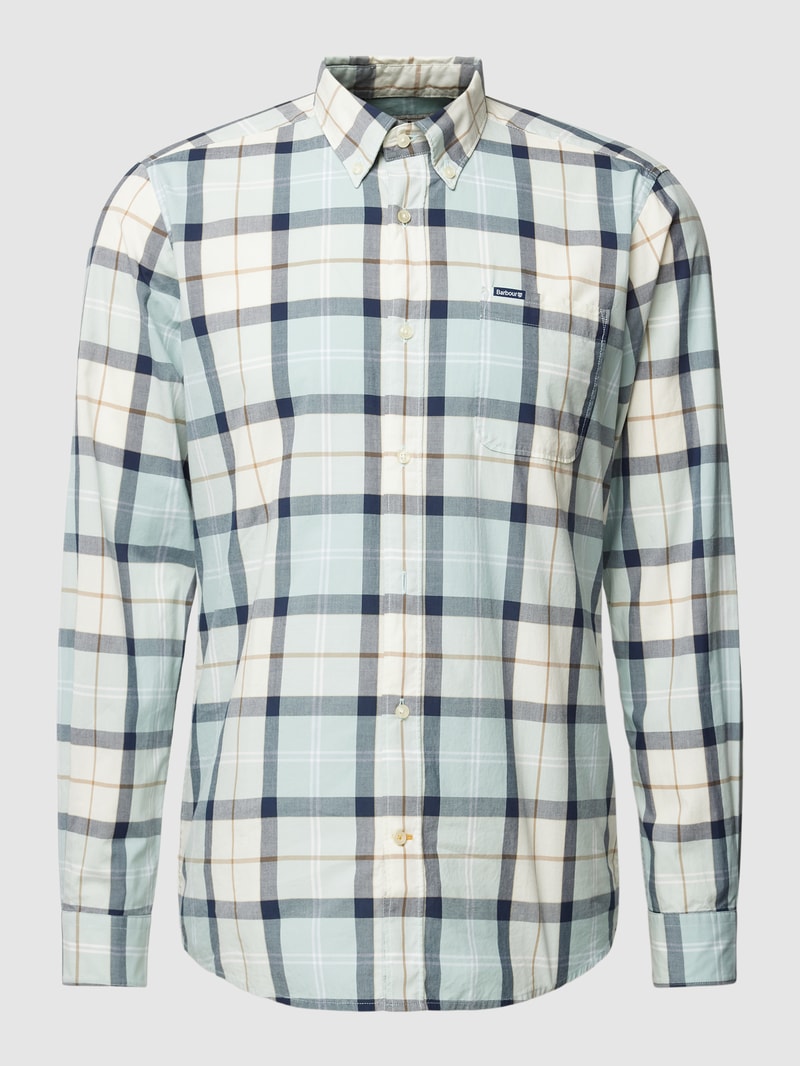 Tailored Fit Freizeithemd mit Tartan-Karo Modell 'RAWLEY' in marineblau
