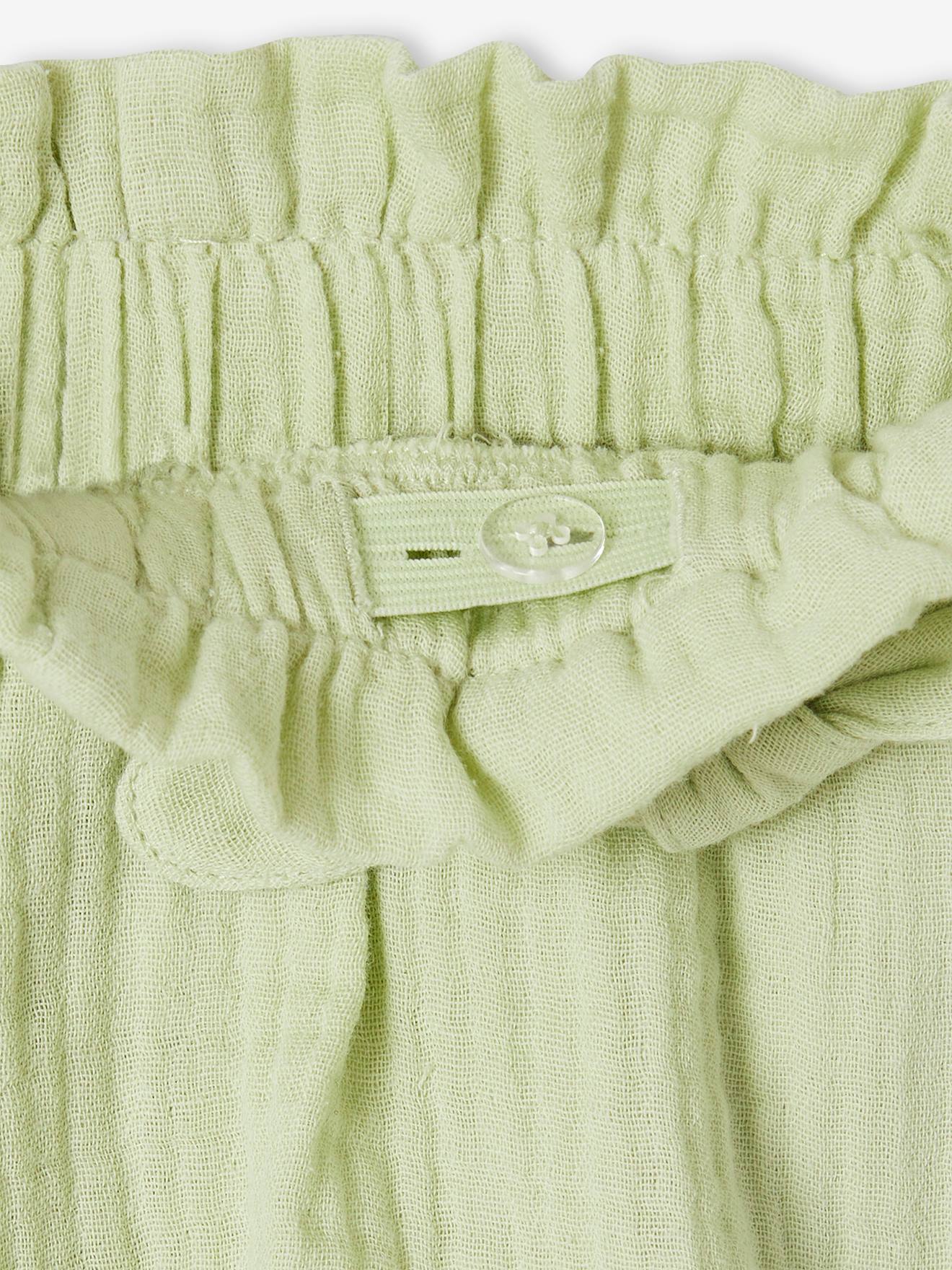 Vertbaudet Mädchen Paperbag-Shorts, Musselin - vanille