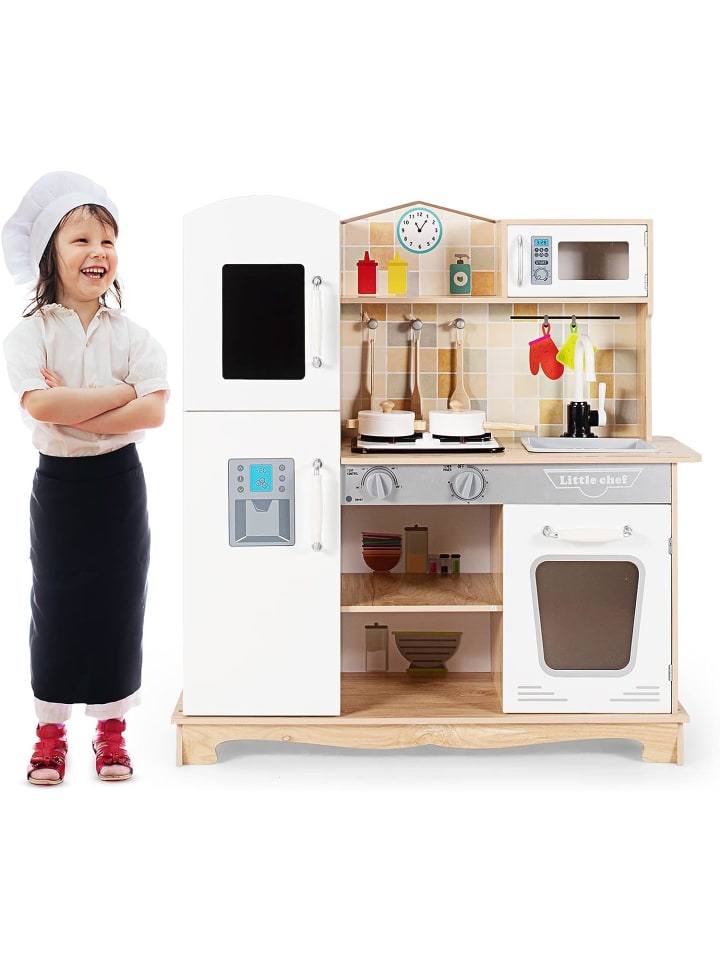 COSTWAY Spielküche für 3-7 Jahren in Weiß günstig kaufen 81 cm