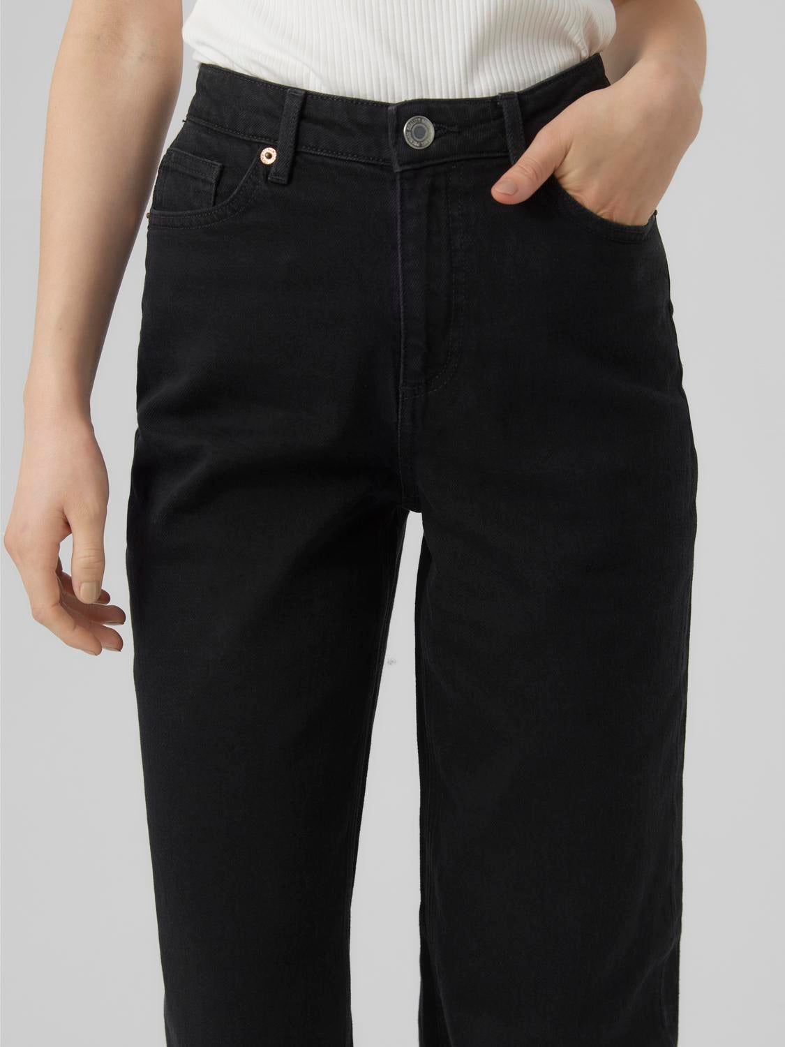 VMTESSA Hohe Taille Weit geschnitten Jeans
