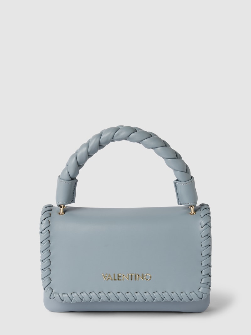 Handtasche mit Label-Detail in mittelgrau
