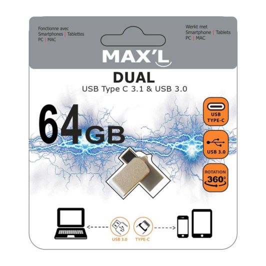 Stick USB MAXELL 64GB USB C USB 3.0