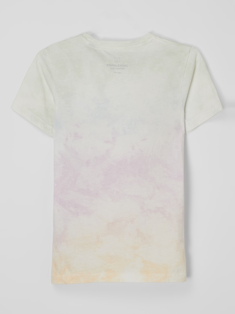 T-Shirt im Batik-Look in weiß