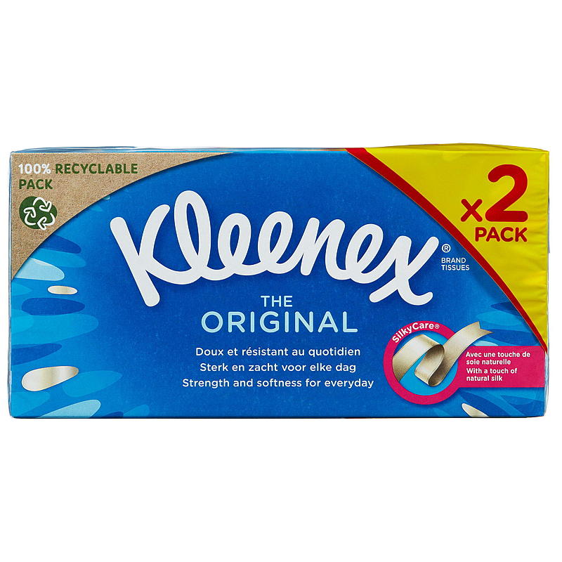 Kleenex Lommetørkle i boks 2x72 stk Kleenex