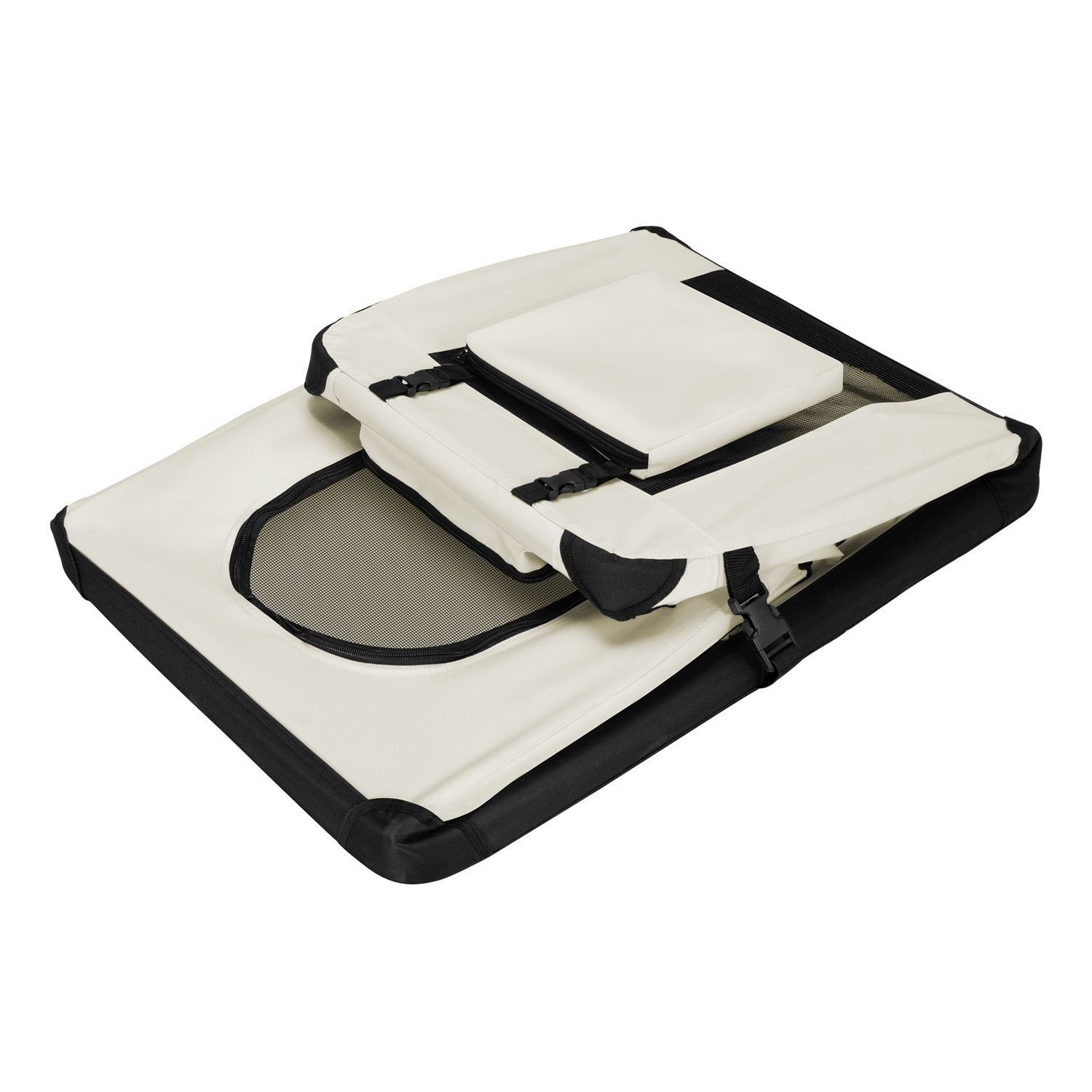 Juskys Tiertransporttasche Lassie, mit Decke, Tasche, Griffen und Fressnapf