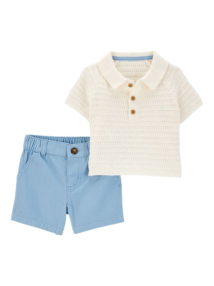 carter's 2tlg. Outfit in Creme/ Hellblau günstig kaufen