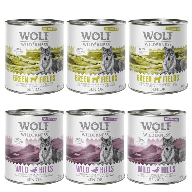 Sparpaket Wolf of Wilderness Freiland-Fleisch Senior 12 x 800 g