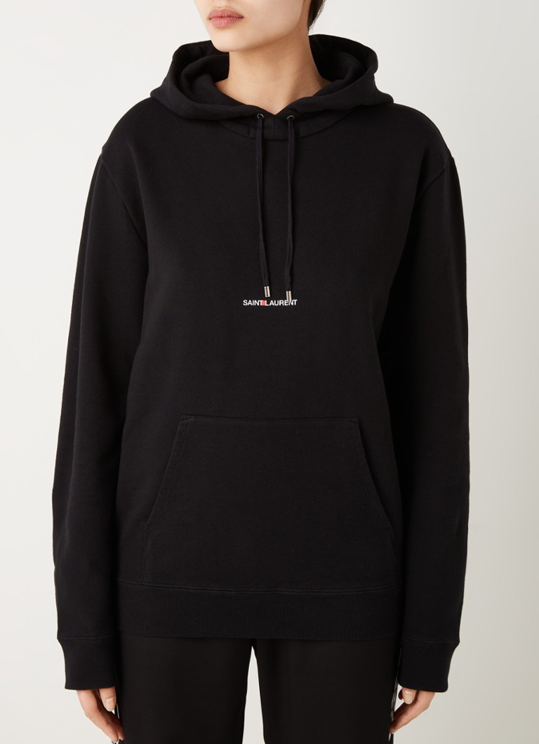 Felpa con cappuccio con logo Saint Laurent