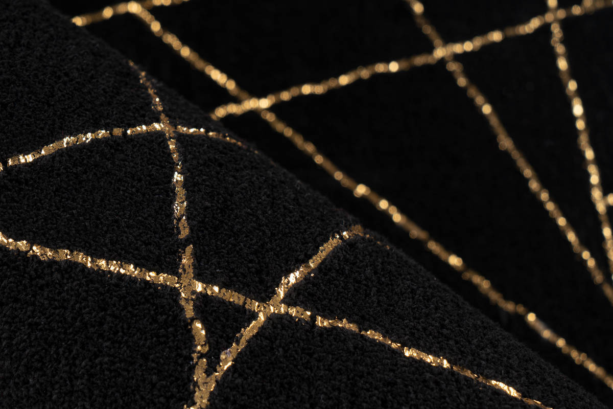 me gusta Teppich Schwarz / Gold 120cm x 170cm