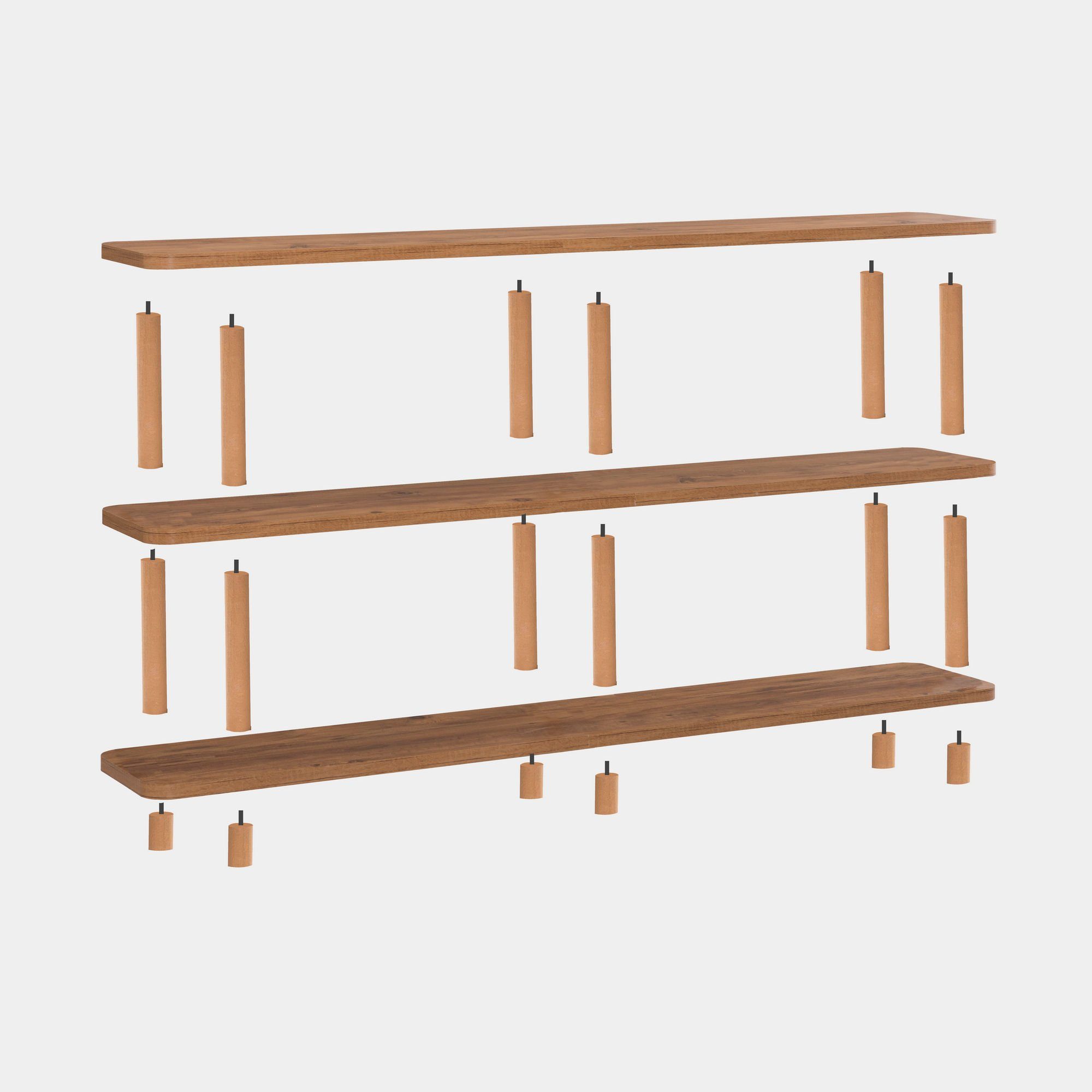 Skye Decor Bücherregal 74,9x150x35 cm, 100% Melaminbeschichtete Partikelplatte