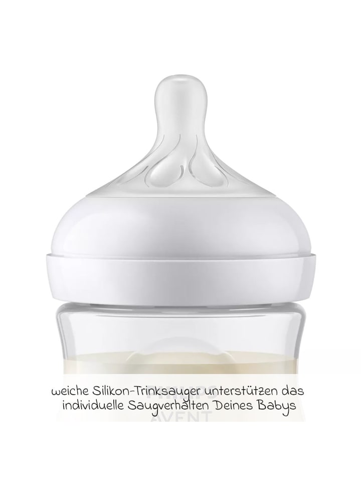 Philips Avent PP-Flasche 2er Pack Natural Response 125ml   Silikon-Sauger in weiss günstig kaufen onesize