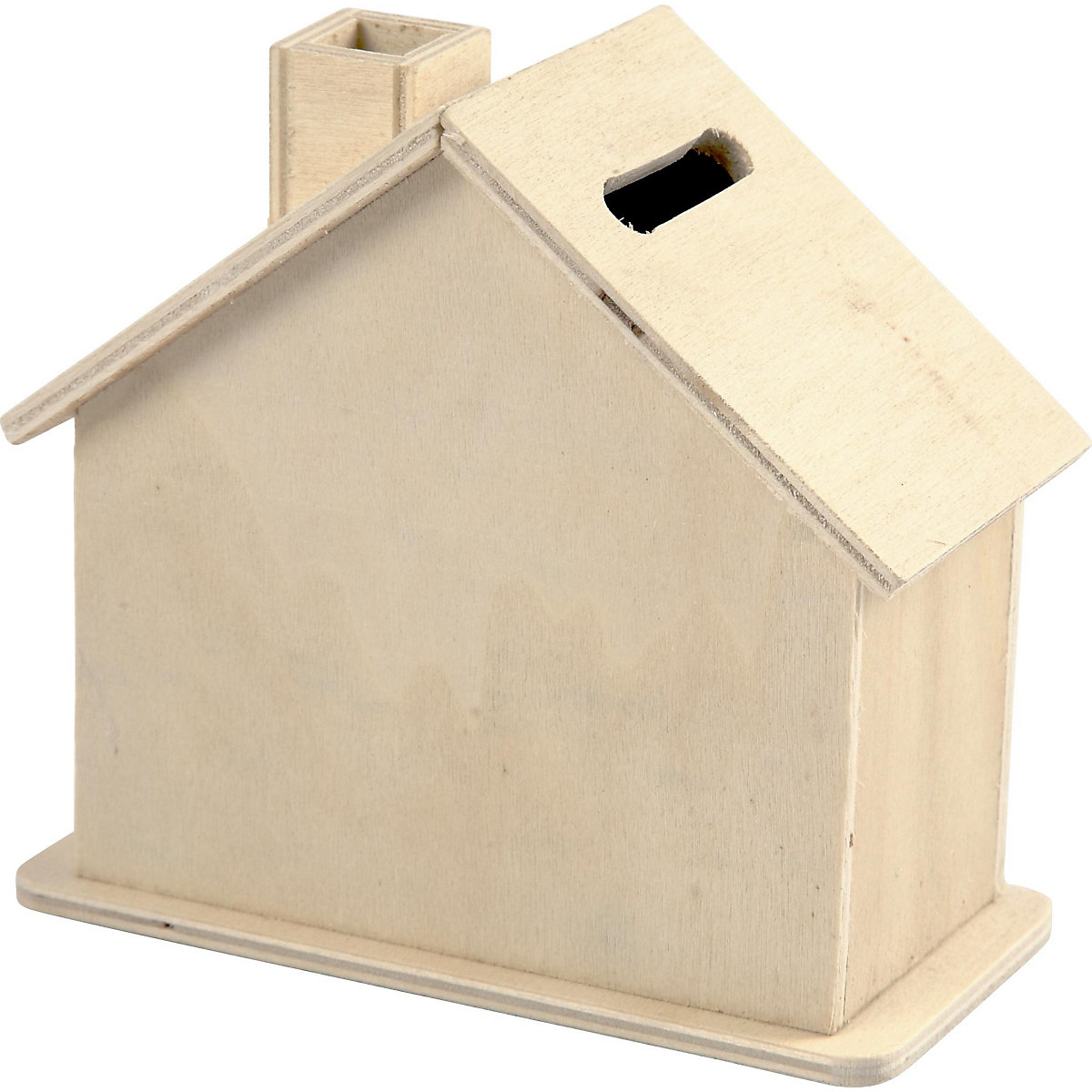 Spardose aus Holz, 10x10x5,4 cm